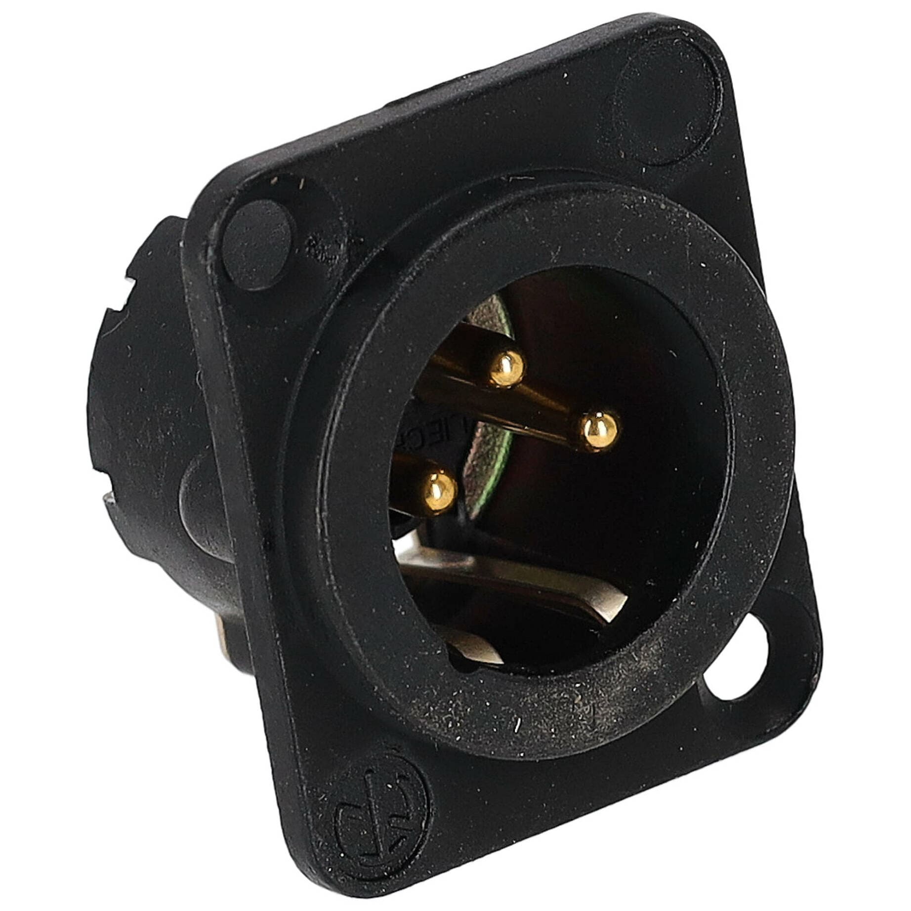 Neutrik NC3MD-LX-B XLR Einbaustecker 3-polig, schwarz, male