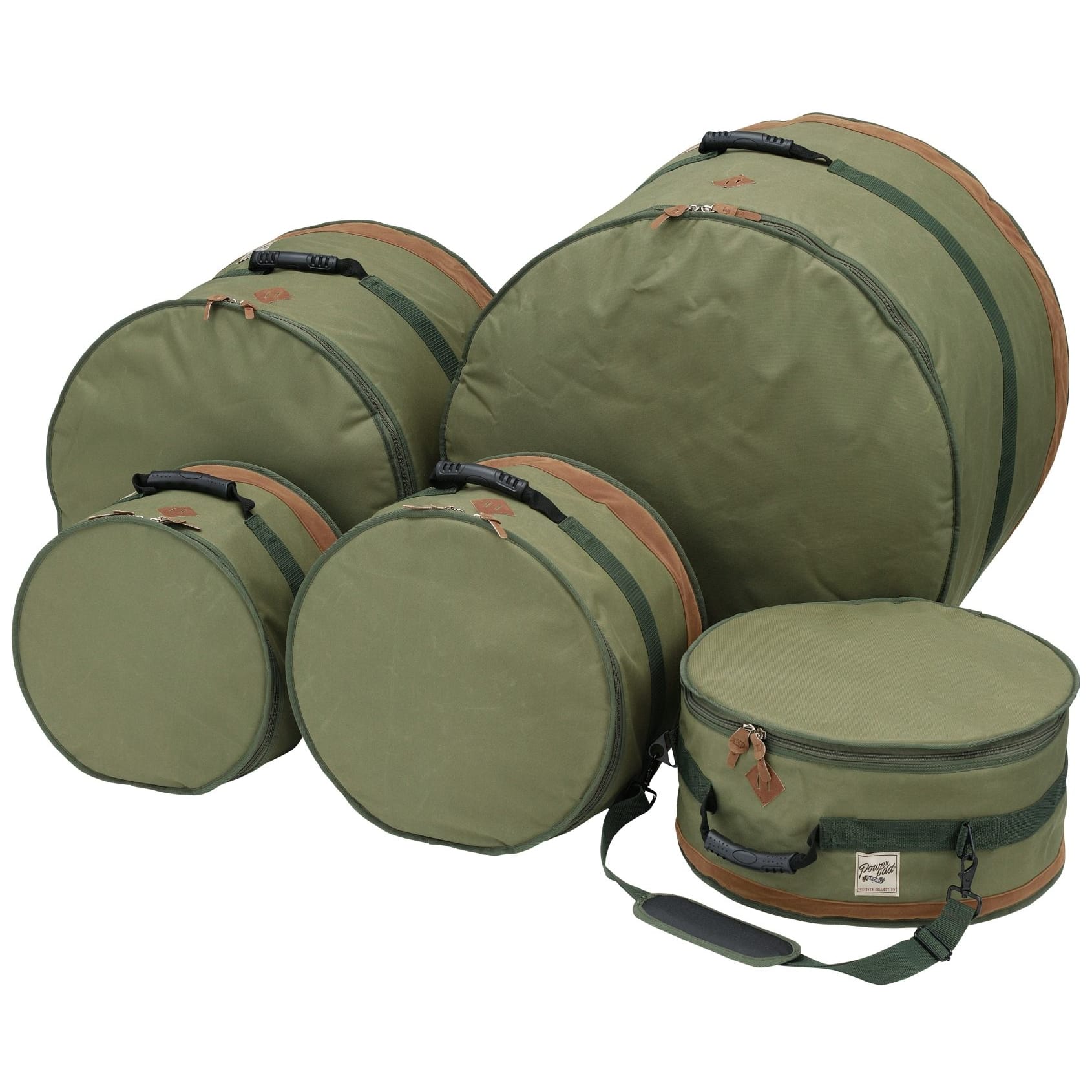 Tama - Tama TDSS52KMG - Powerpad Series Drum Set Bags Moss Green - 1