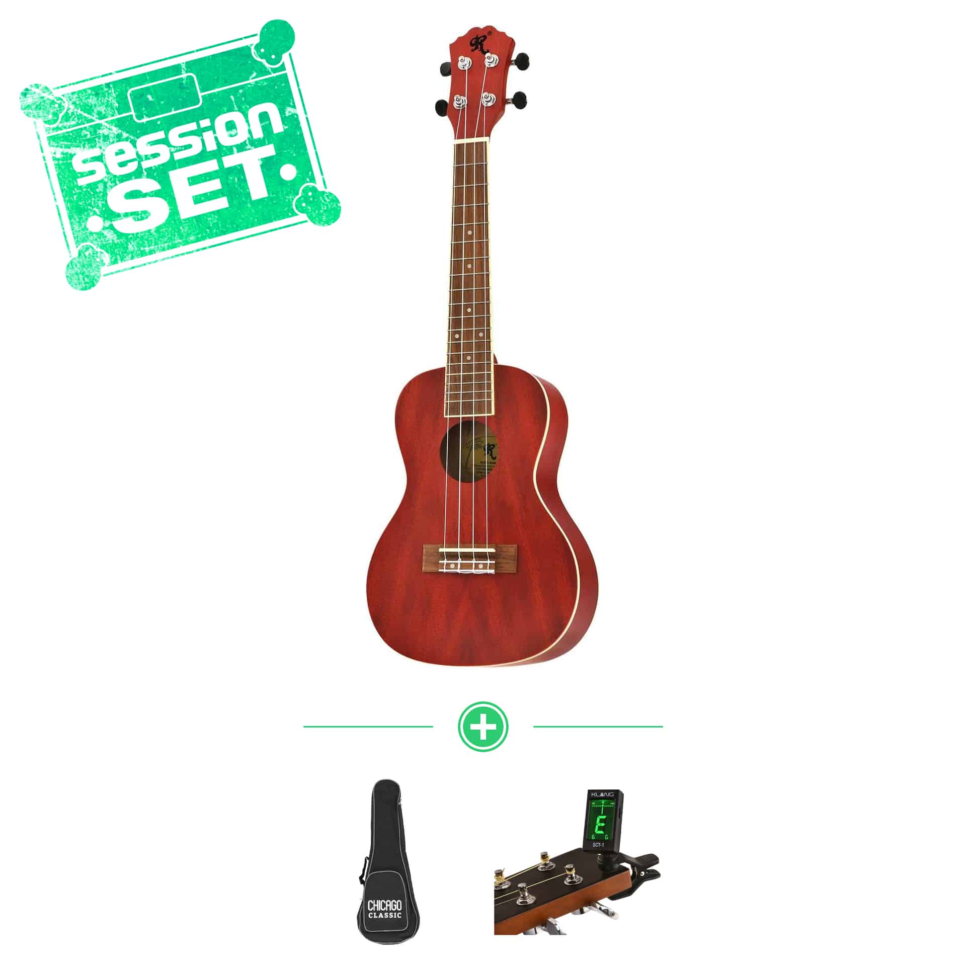 Redwood Candy Concert Ukulele Cherry Pop Set inkl. Bag & Stimmgerät