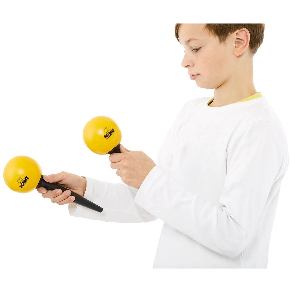 Nino Percussion - Nino Percussion Plastic Maracas Plastic, Yelllow - 1