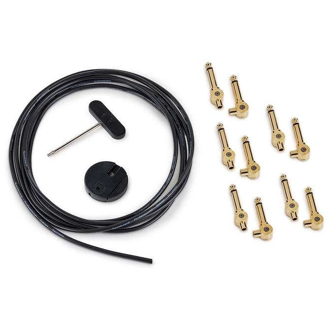 RockBoard - RockBoard Selfmade Patchkabel-Set Gold (3m Kabel - 10 Klinkenstecker)